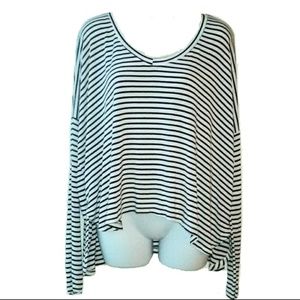 Brandy Melville Striped Vneck Top